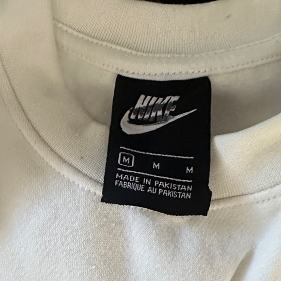 Nike Men's White Crewneck Vintage Style with Blue and Orange Text - Picture 3 of 3